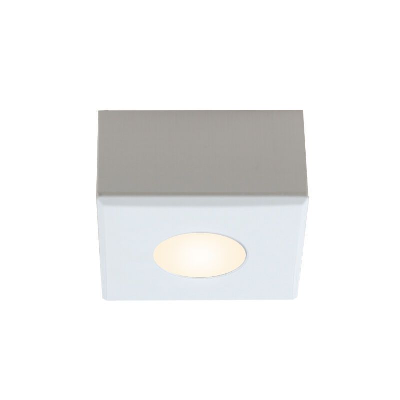 Square white surface mounted spotlight Fredo, IP44, dimmable Square white surface mounted spotlight Fredo, IP44, dimmable