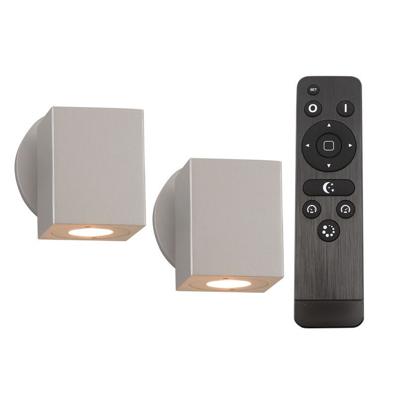 2 outdoor lights Rudy, 12V, with connection set and remote control