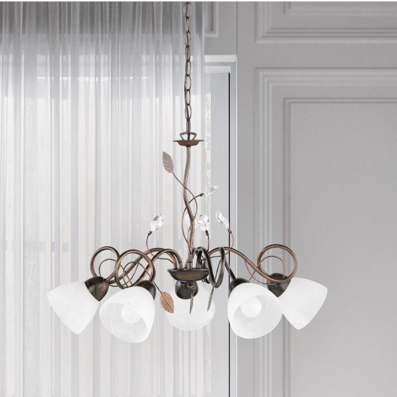 Rust Coloured chandelier classic, Astrid