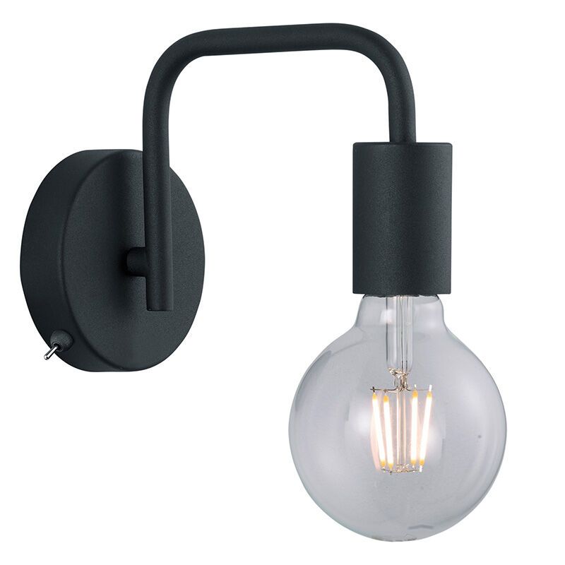 Black wall light modern, Ritual, with switch Black wall light modern, Ritual, with switch