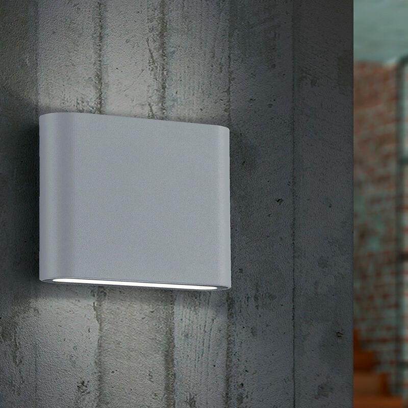 Silver outdoor light modern, Bridlington, 2,5W, 3000K LED, IP54