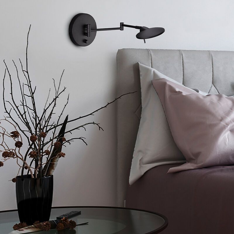 Black wall light modern, Sinbad, 8W, 3000K LED