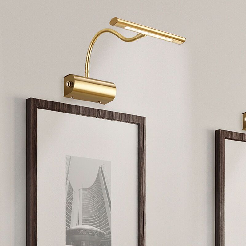 Brass picture light modern, Eliza, 4W, 3000K LED Brass picture light modern, Eliza, 4W, 3000K LED