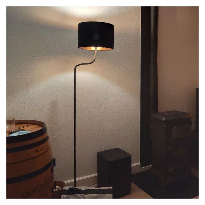 Black floor lamp modern, Jeany, with switch