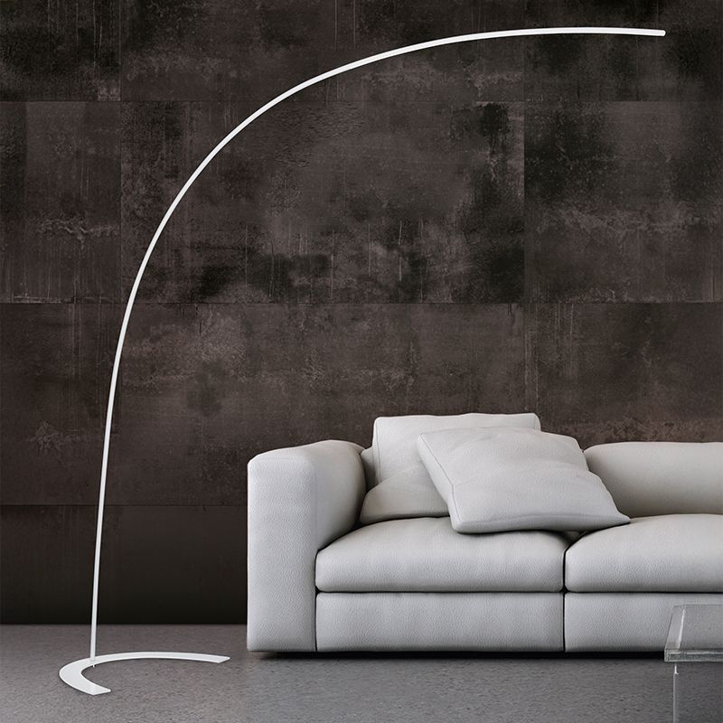 White arc floor lamp modern, Libro, 18W, 3000K LED, with switch