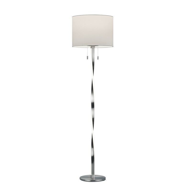 Nickel floor lamp modern, Ramten, 7W, 3000K LED, with switch