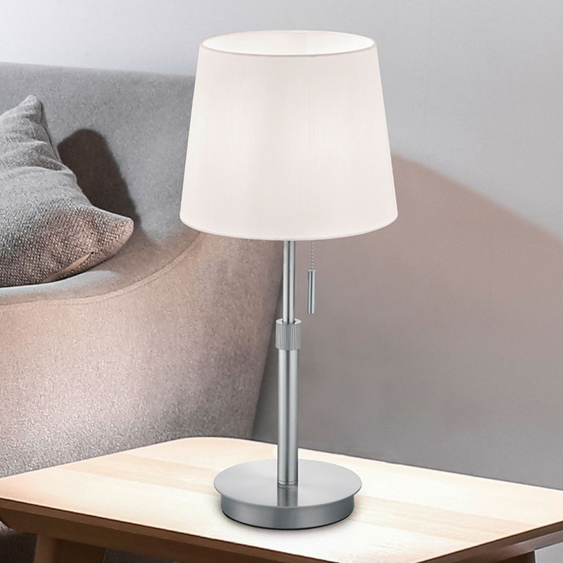 Nickel table lamp classic, Niva, with pull switch