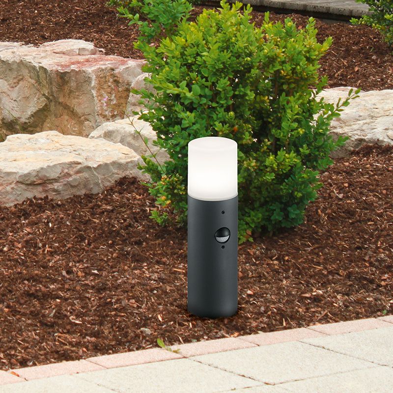 Anthracite outdoor floor lamp with motion sensor modern, Fjelso, IP44