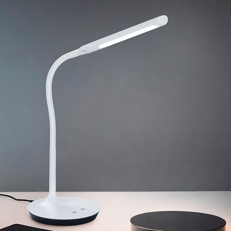 White desk lamp modern, Yanis, 5W, warm to cold white adjustable LED, with switch