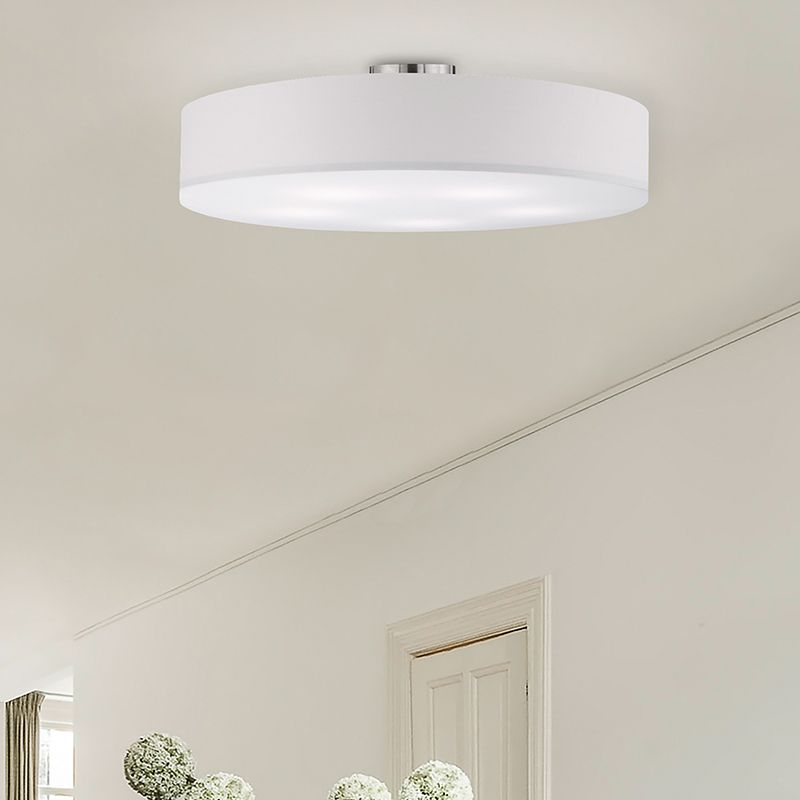 Nickel flush ceiling light metal, Ledbury Nickel flush ceiling light metal, Ledbury