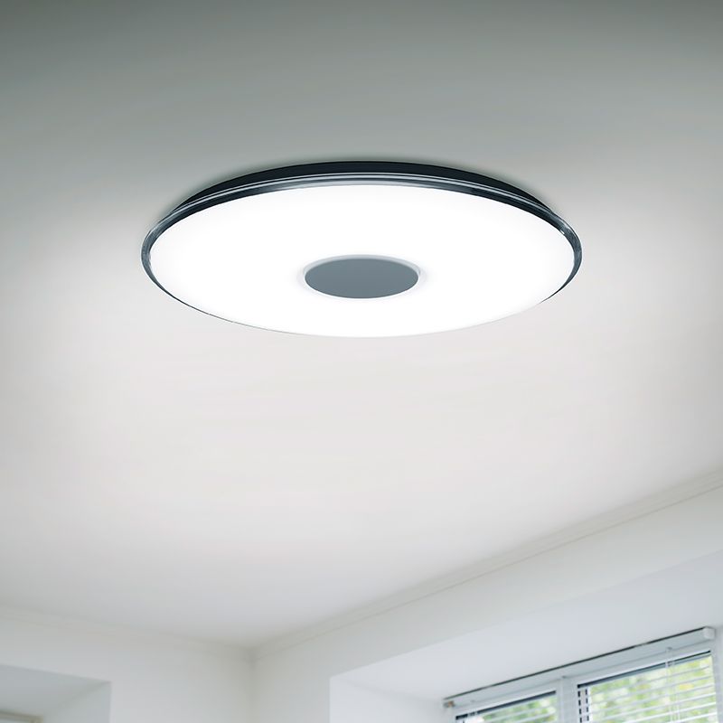 White flush ceiling light metal, Vibol, 45W, 3000K LED, with remote control