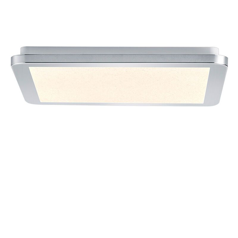 Chrome flush ceiling light modern, Marie, 18W, 3000K LED, IP44