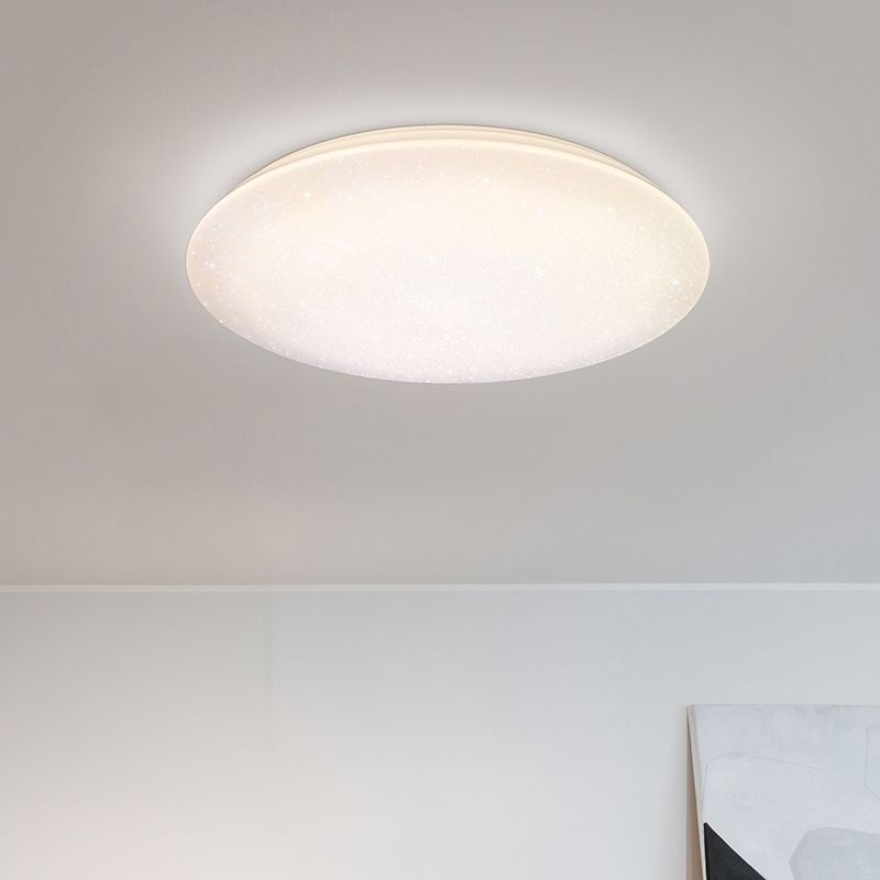 White flush ceiling light plastic, Yafu, 80W, warm to cold white adjustable LED, with remote control