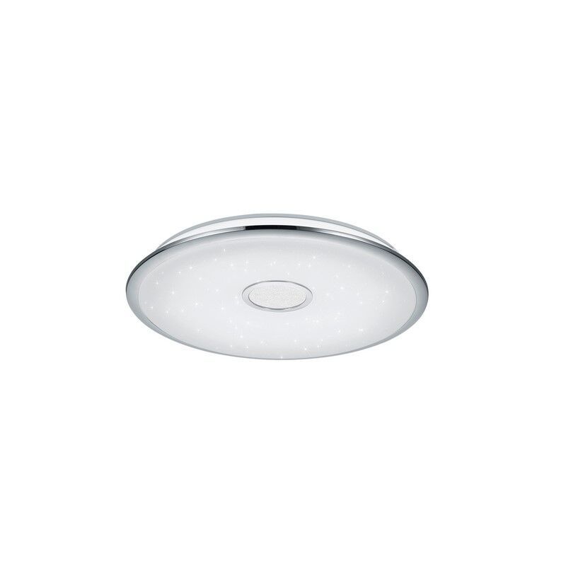 Chrome flush ceiling light glass, Yailee, 100W, warm to cold white adjustable LED, with remote control Chrome flush ceiling light glass, Yailee, 100W, warm to cold white adjustable LED, with remote control