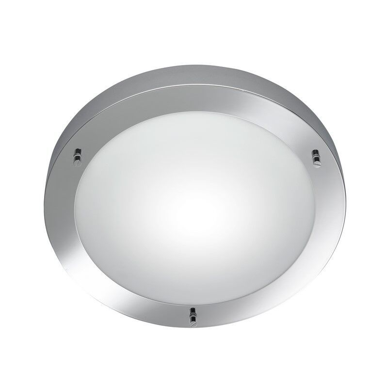 Nickel bathroom ceiling light glass, Hadleigh, IP44 Nickel bathroom ceiling light glass, Hadleigh, IP44