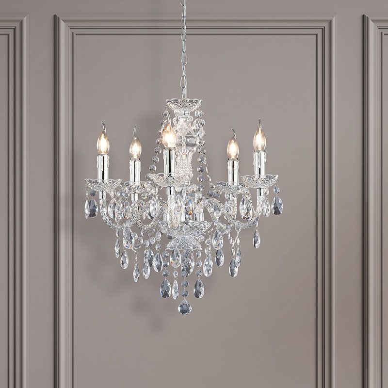 Chrome chandelier classic, Pedra Chrome chandelier classic, Pedra