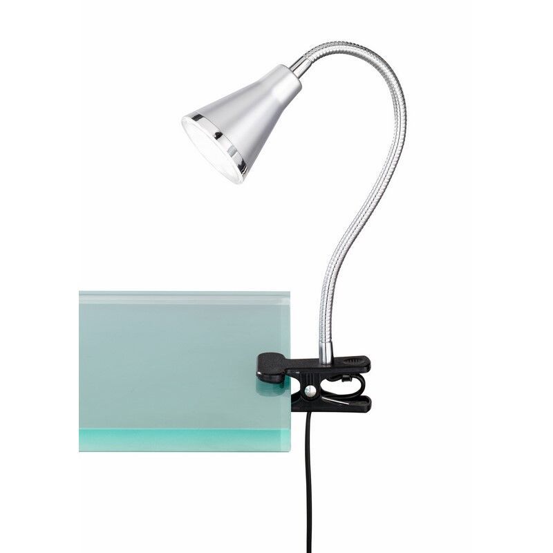 Silver clip spotlight plastic, Taimi, 3,8W, 3000K LED, with switch