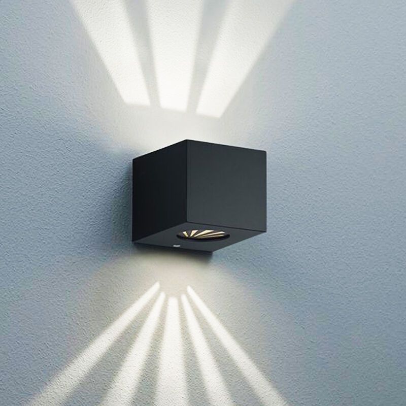 Black outdoor light design, Sandby, 2W, 3000K LED, IP44