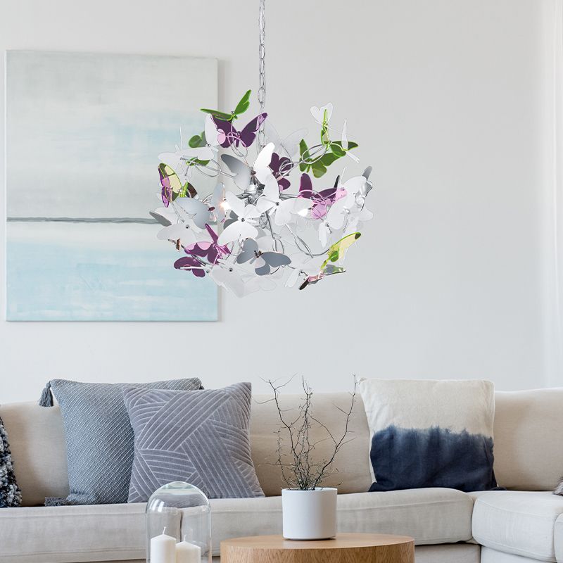 Chrome pendant light design, Butterfly Chrome pendant light design, Butterfly