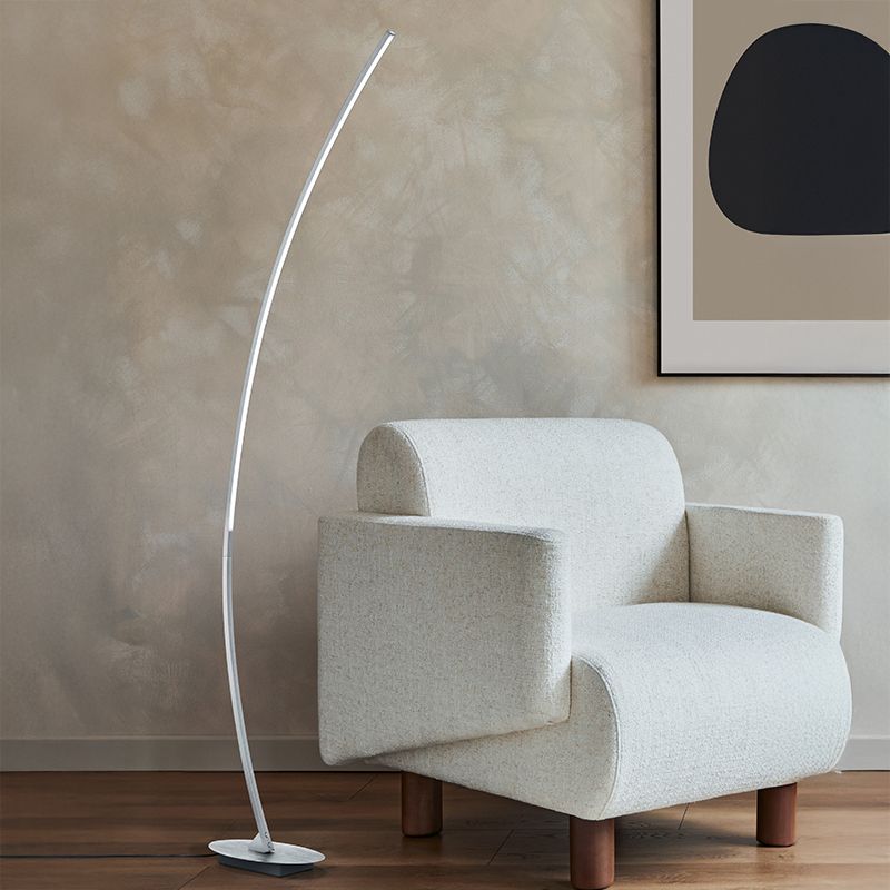 Black floor lamp design, Vessla, 11W, 3000K LED, with switch