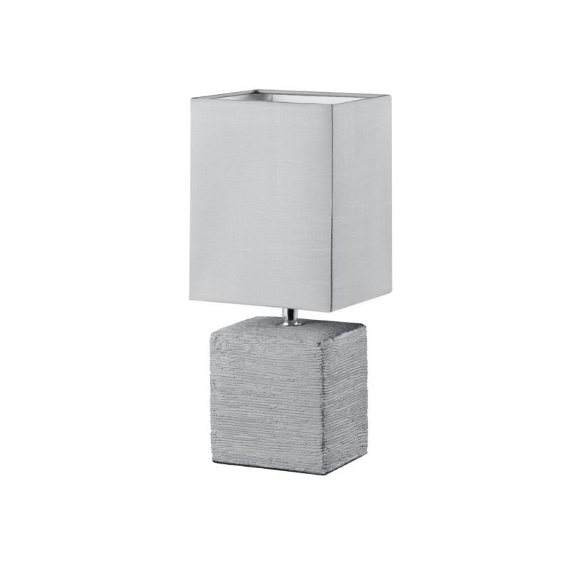 Ceramic table lamp grey, Karola, with switch