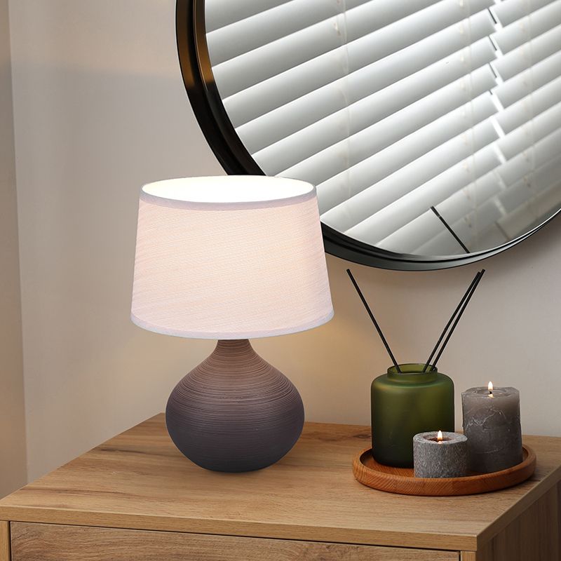 Ceramic table lamp brown, Yesha, with switch Ceramic table lamp brown, Yesha, with switch