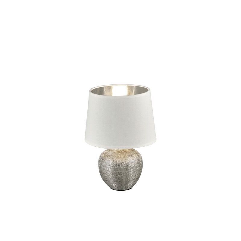 Ceramic table lamp silver, Yet, with switch