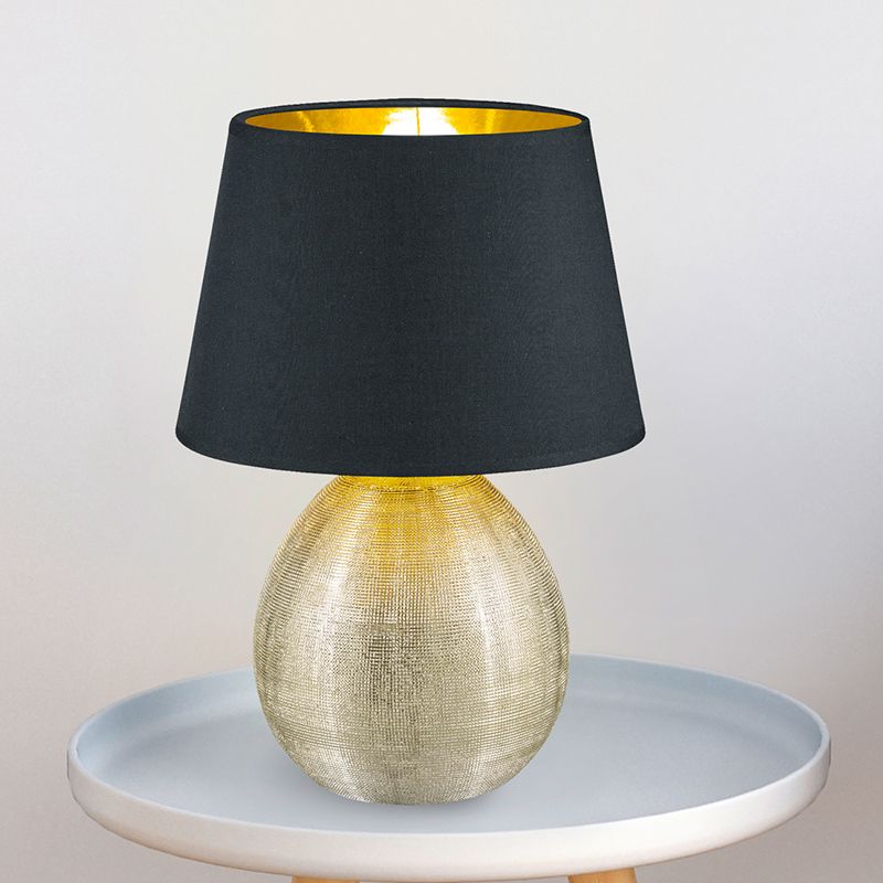 Ceramic table lamp gold, Yet, with switch