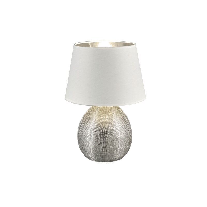 Ceramic table lamp silver, Yet, with switch Ceramic table lamp silver, Yet, with switch