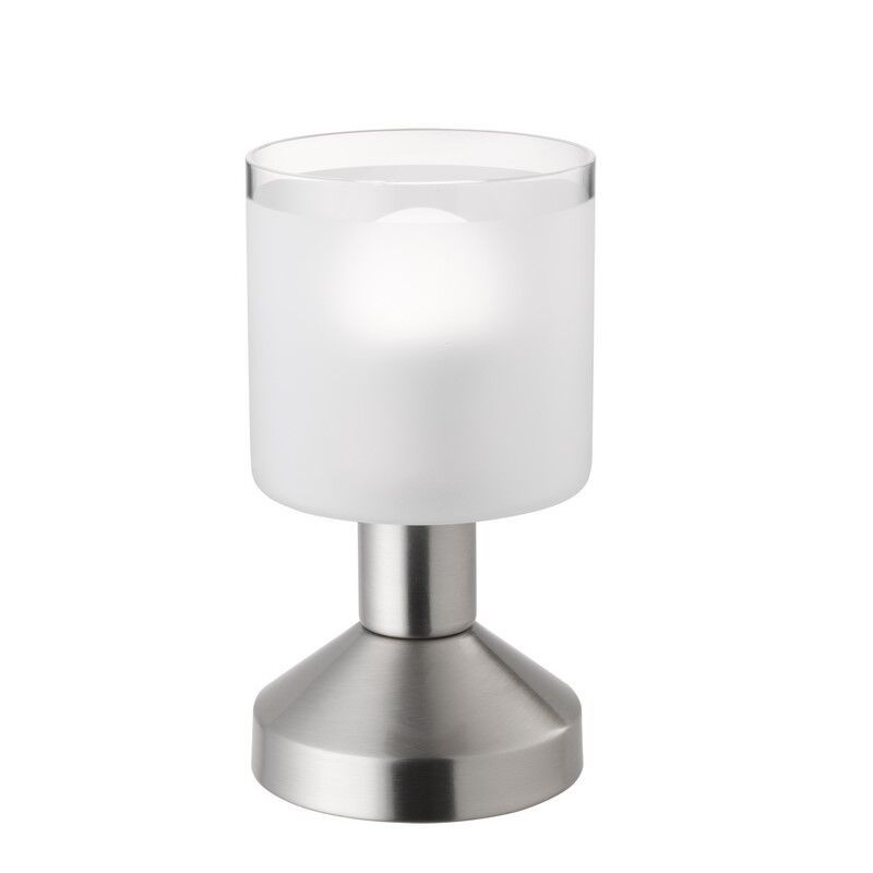 Nickel table lamp modern, Vilou, with switch