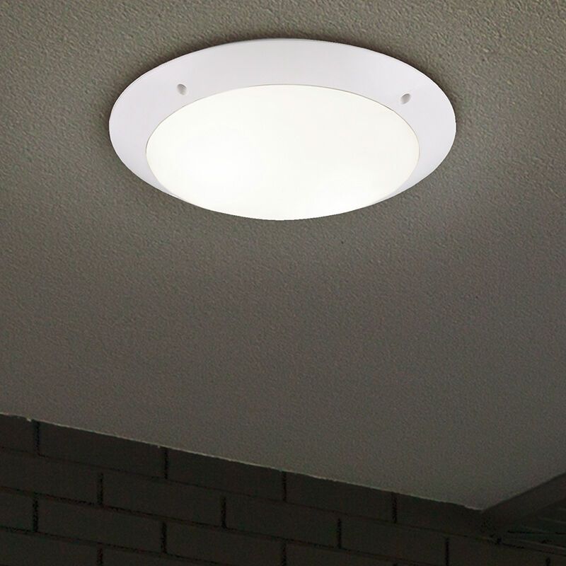 White flush ceiling light modern, Gandrup, IP54