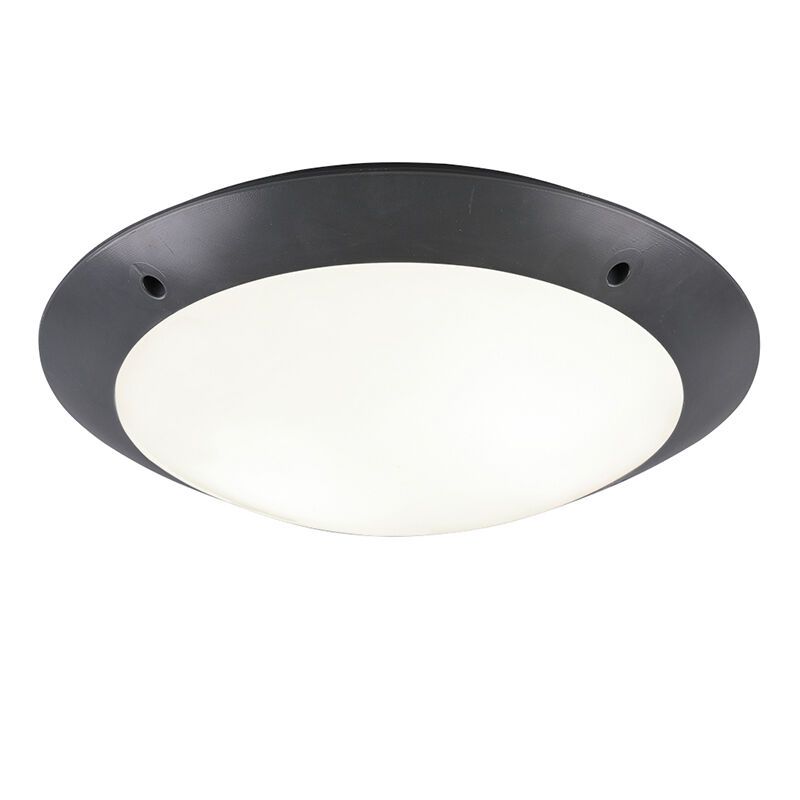 Anthracite flush ceiling light modern, Gandrup, IP54 Anthracite flush ceiling light modern, Gandrup, IP54