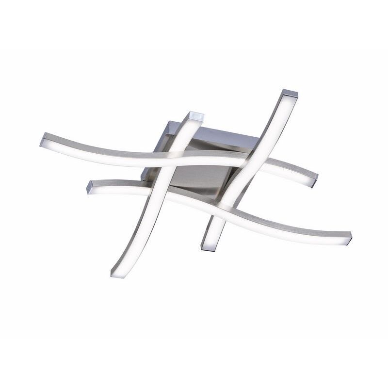 Nickel flush ceiling light design, Go, 5W, 3000K LED Nickel flush ceiling light design, Go, 5W, 3000K LED