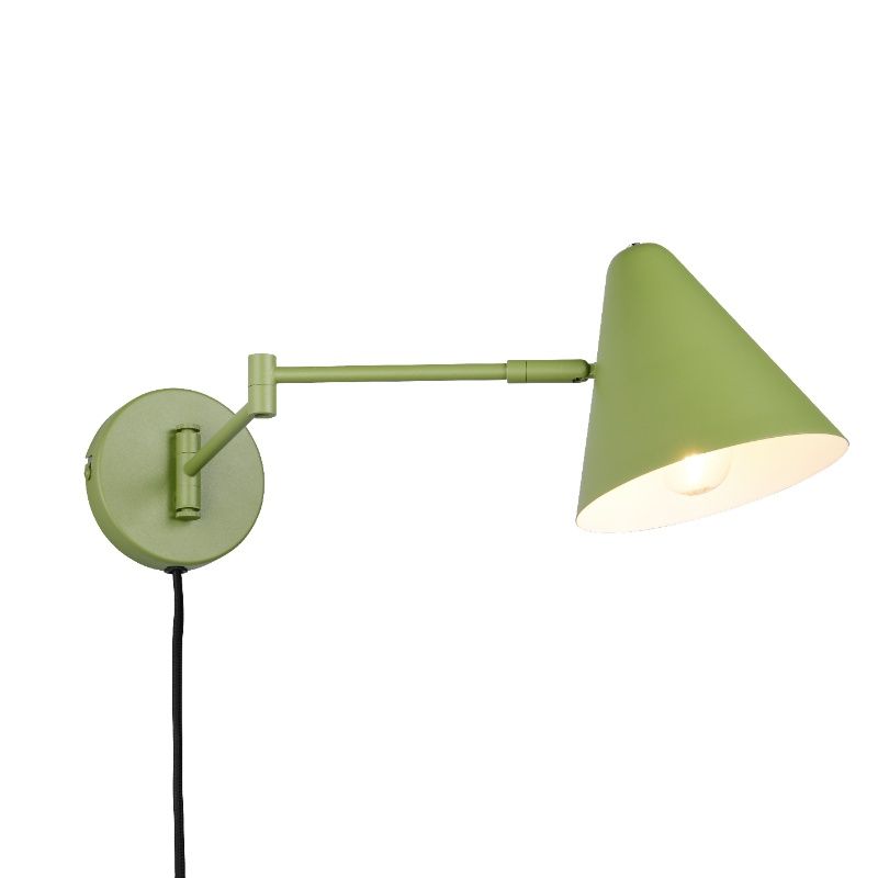 Green wall light modern, Jille, with switch