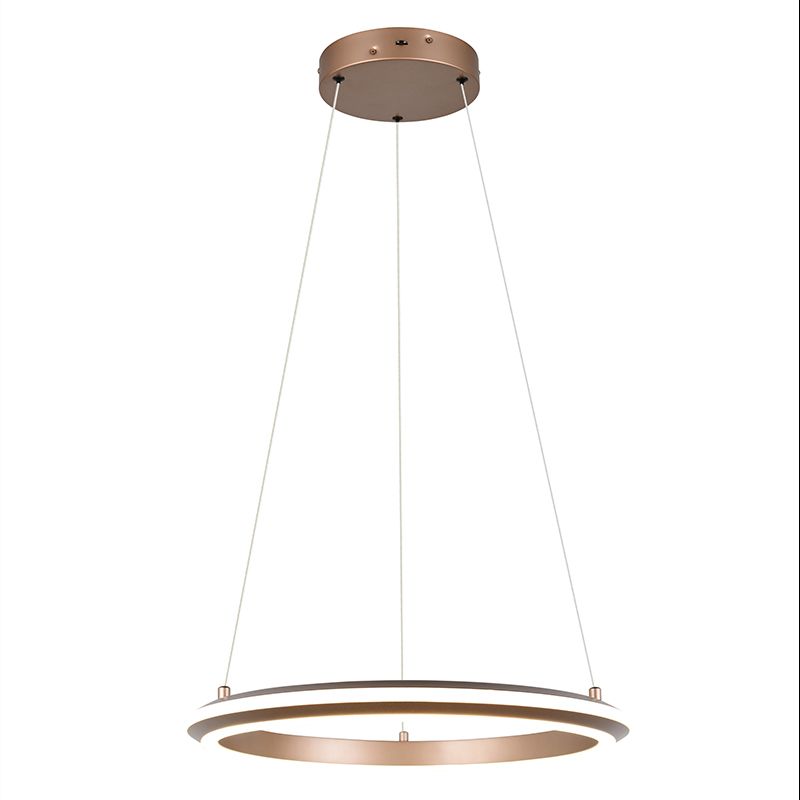 Brown pendant light modern, Jiry, 34W, white switch LED, 3-step dimmable