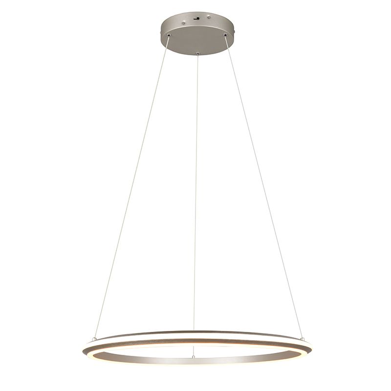 Nickel pendant light modern, Jiry, 48W, white switch LED, 3-step dimmable