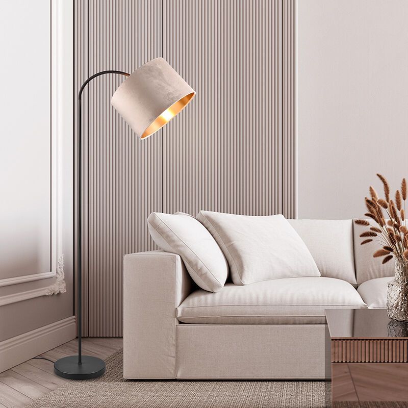 Beige arc floor lamp modern, Ercan