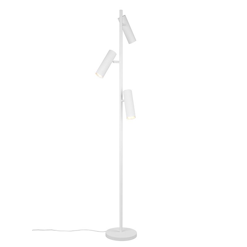 White floor lamp modern, Sieb, with switch White floor lamp modern, Sieb, with switch