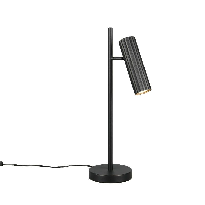 Black table lamp modern, Sieb, with switch