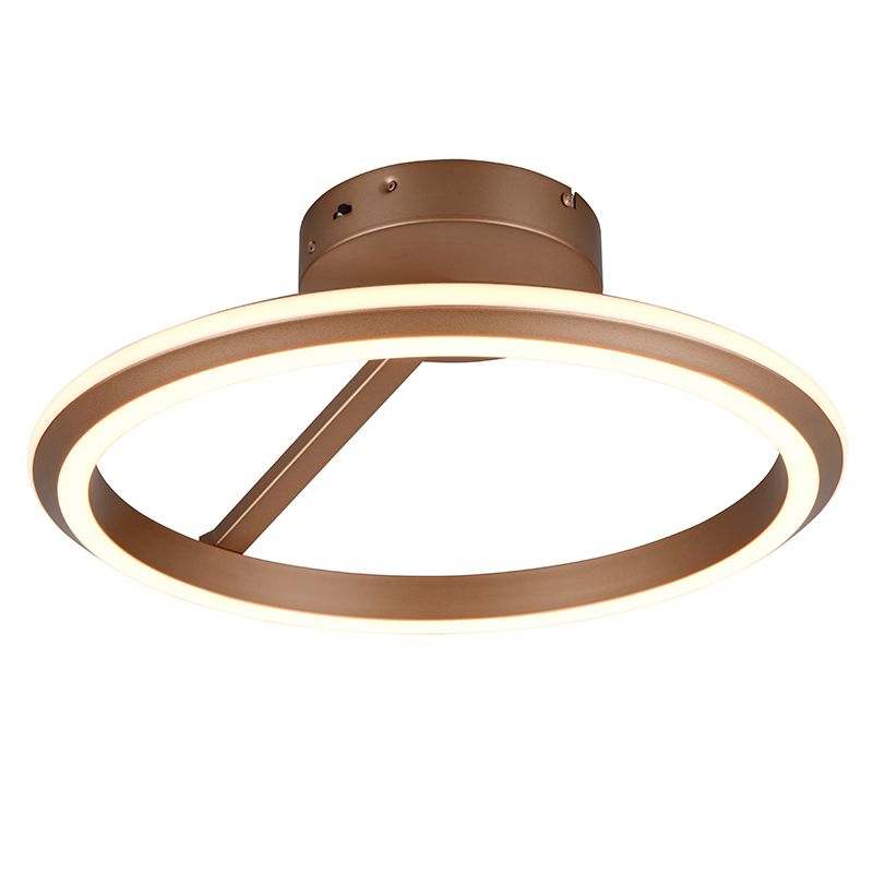Brown ceiling light modern, Jiry, 34W, white switch LED, 3-step dimmable