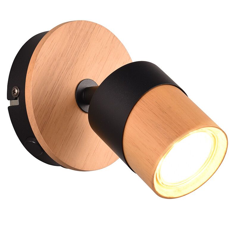 Rustic wall spotlight wood, Carine