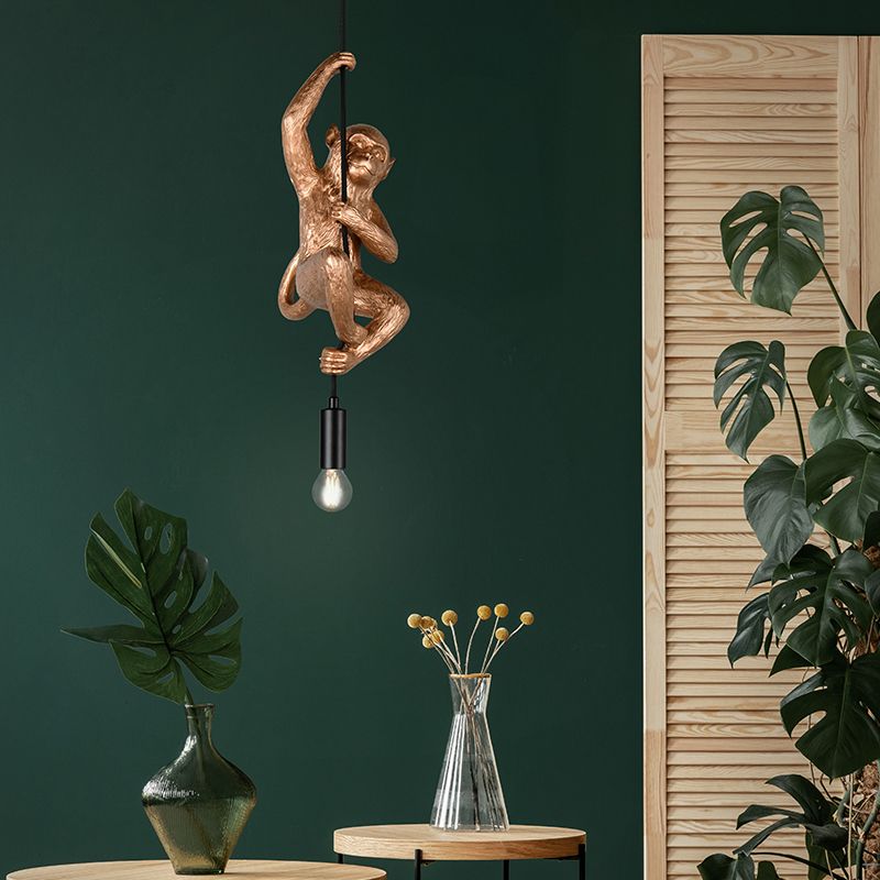 Golden pendant light plastic, Macaca