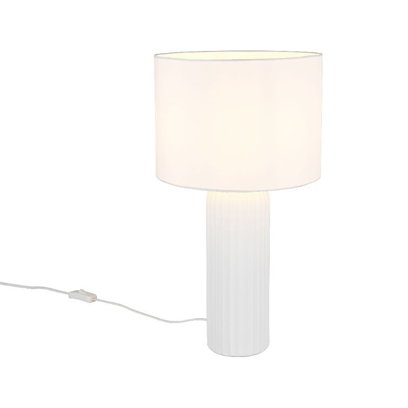 Ceramic table lamp white, Nannette, with switch Ceramic table lamp white, Nannette, with switch