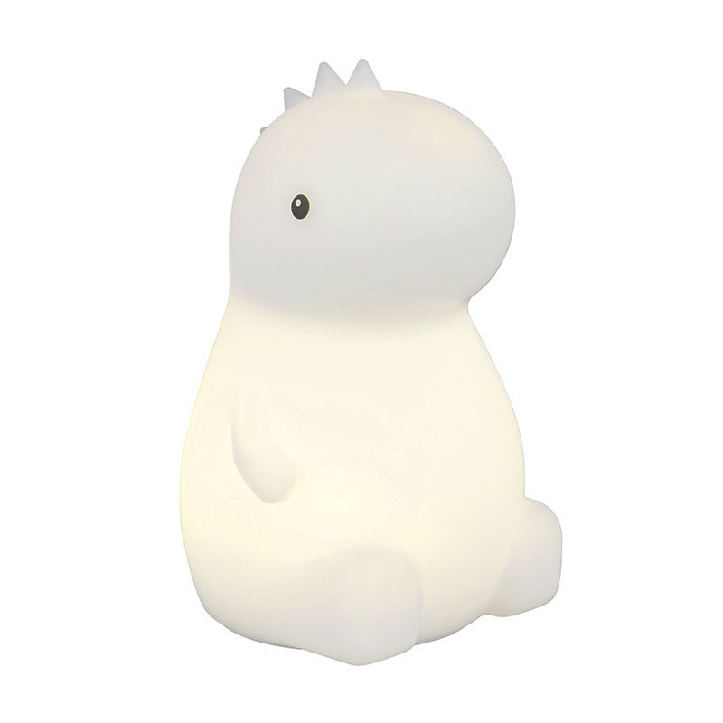 White children's table lamp plastic, Vedat, 0,5W, RGBW LED, with switch