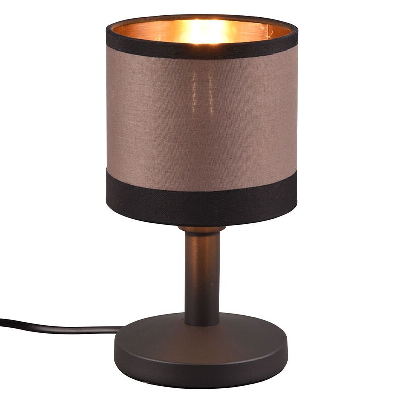 Taupe table lamp modern, Denley, with switch