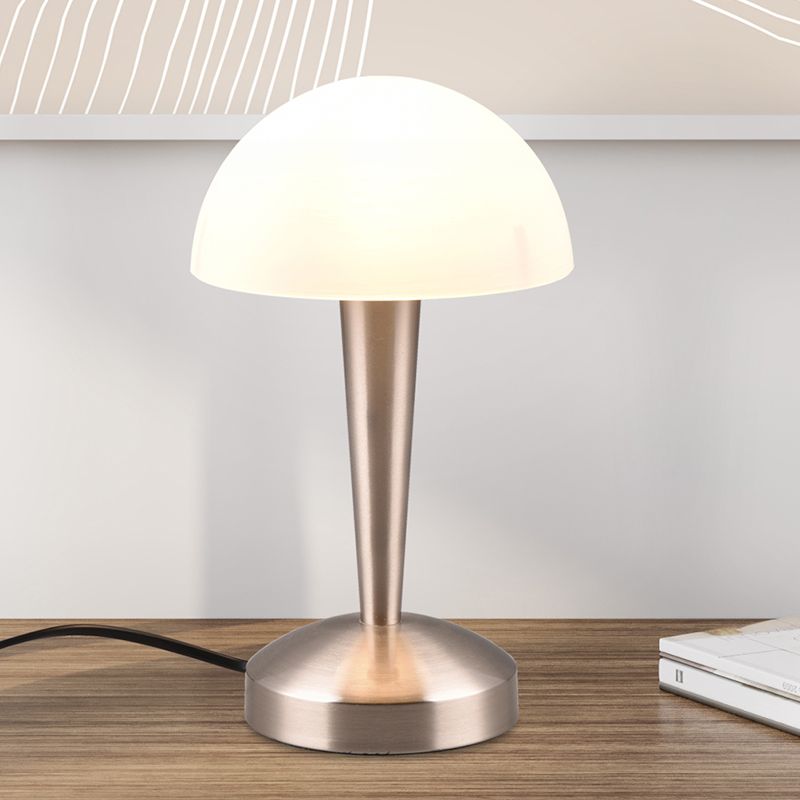 Nickel table lamp modern, Delila, with touch dimmer
