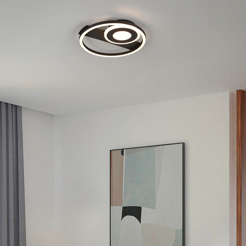 Black flush ceiling light design, Jantuano, 22W, 3000K LED