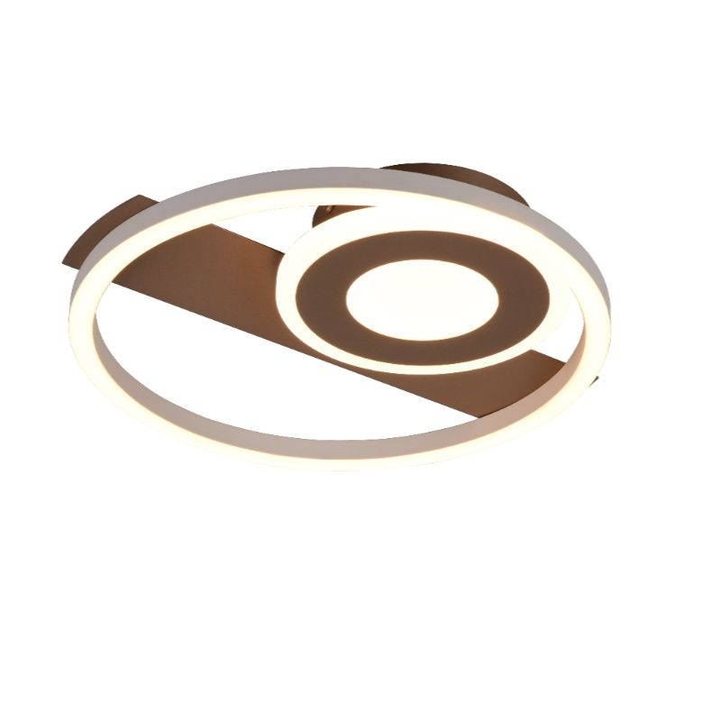 Brown flush ceiling light design, Jantuano, 22W, 3000K LED