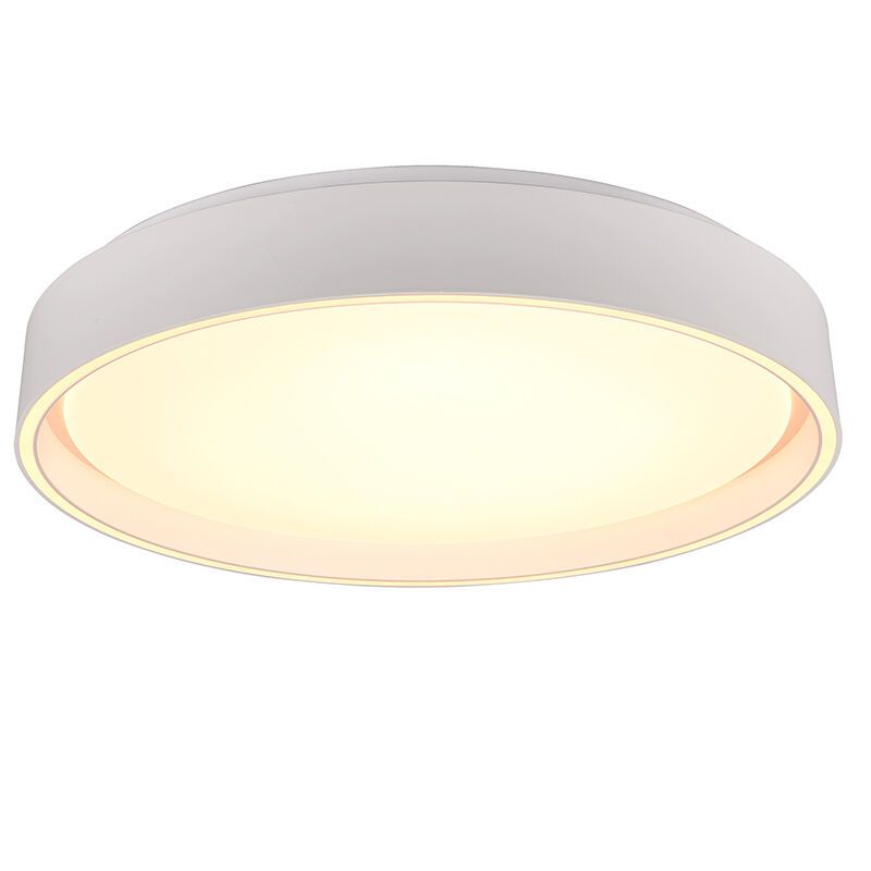 White flush ceiling light plastic, Deon, 24W, warm to cold white adjustable LED