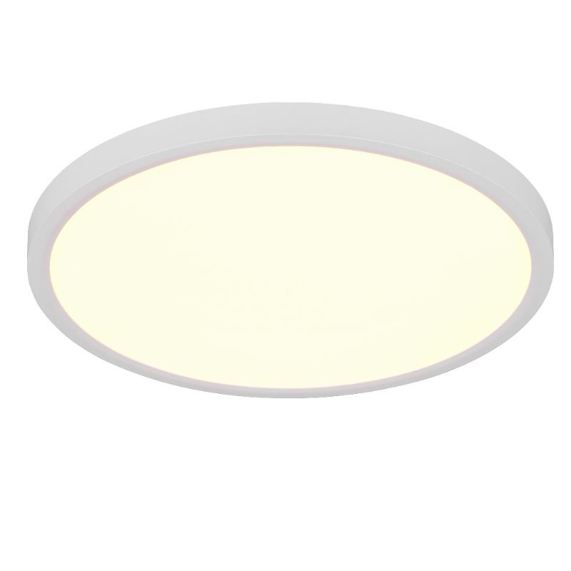 White flush ceiling light modern, Zayd, 30W, white switch LED, 3-step dimmable